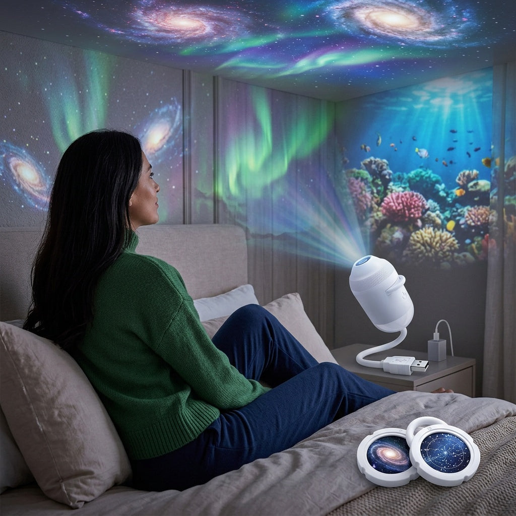 Galaxy Night Light Projector for Bedroom Ambiance