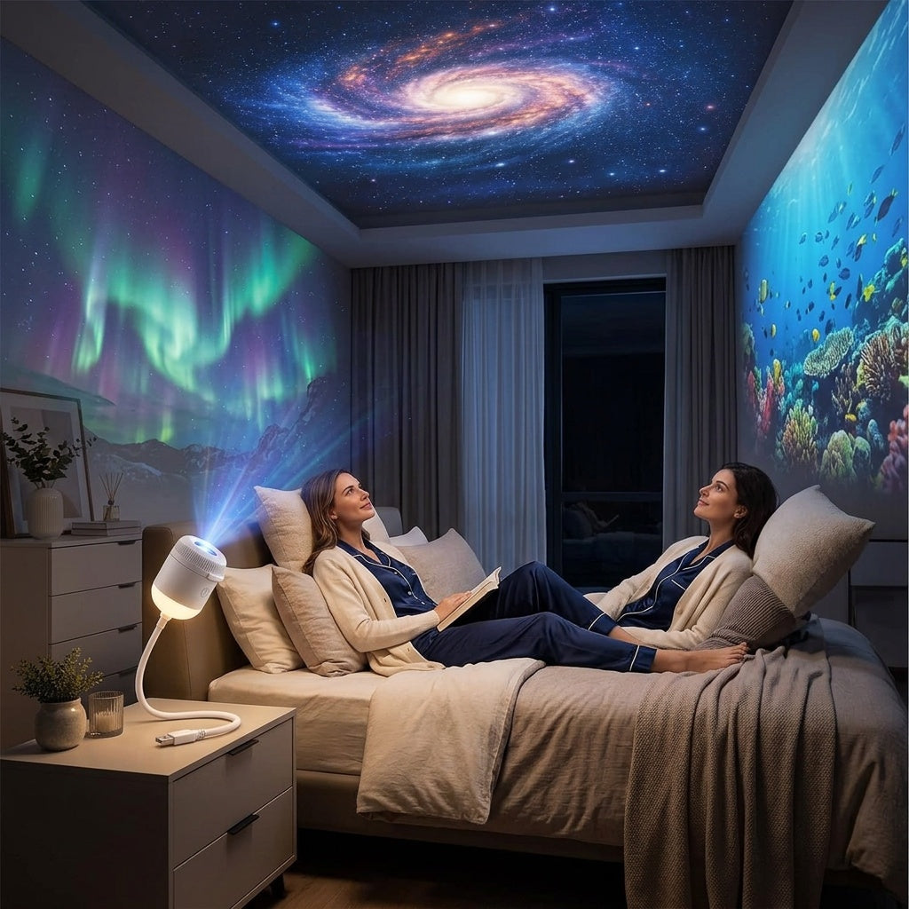 Galaxy Night Light Projector for Bedroom Ambiance