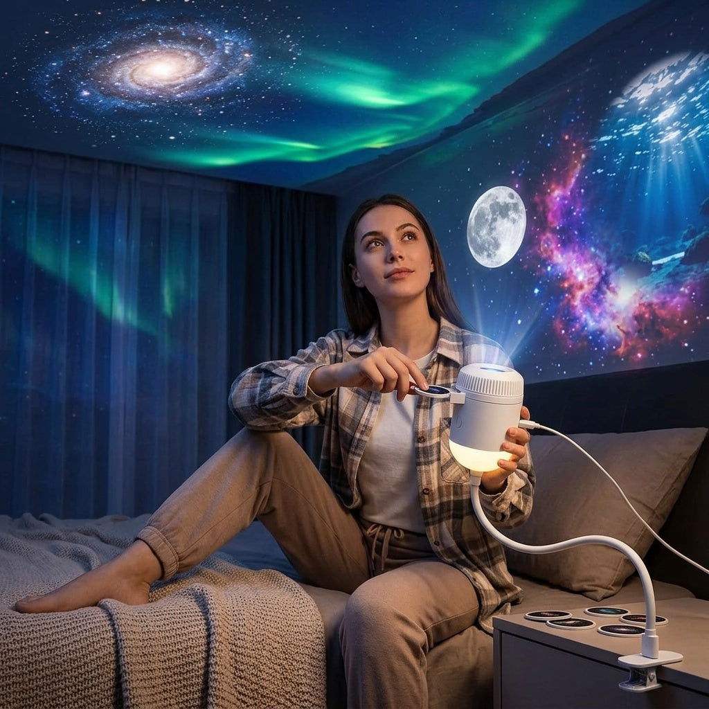 Galaxy Night Light Projector for Bedroom Ambiance